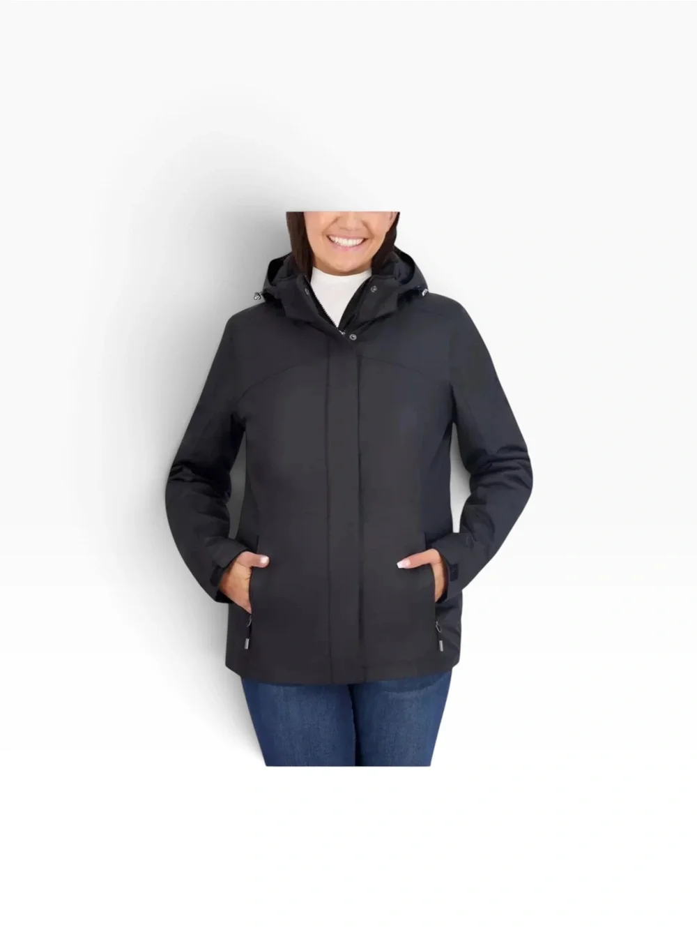 Gerry Ladies’ Snow‑Sky Jacket NWOT | XL Black Waterproof Insulated Hooded Coat